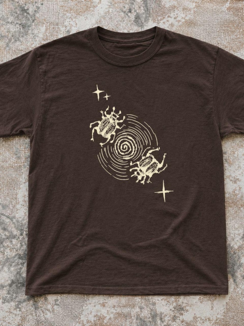 Dark chocolate Graphic Crewneck T-Shirt